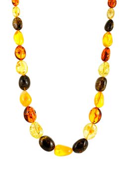Бусы из натурального балтийского янтаря Слива разноцветная