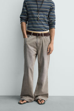 LIMITED EDITION FLARE FIT CORDUROY TROUSERS - Zara фото 2