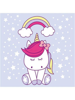 Алмазная мозаика без подрамника "Единорог с радугой", 15х20 см