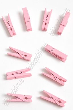 Прищепки деревянные 35 мм (100 шт) SF-2899, светло-розовый