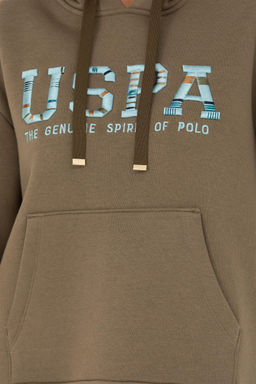 Женский свитшот цвета хаки - U.s. polo assn фото 7