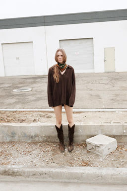 CABLE KNIT POLO SHIRT