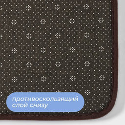 Коврик для ванной и туалета SAVANNA Стоун, 40?60 см, коричневый  фото 5