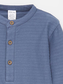 Hakim Yaka Uzun Kollu Erkek Bebek Ti??rt ve Pantolon 2li Tak?m - Waikiki фото 3