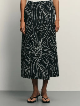 Юбка из хлопка на запах / Zarina  фото 3