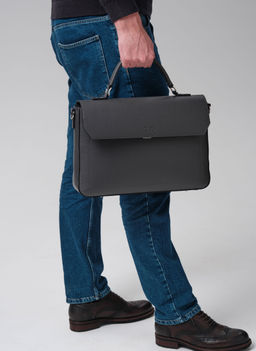 Мужская кожаная сумка Levi DBR 7115 темный лес  фото 6