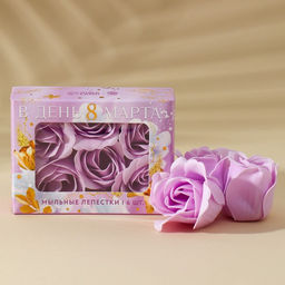 Мыло лепестковое В день 8 Марта, 6 шт., аромат цветочный, Чистое счастье
