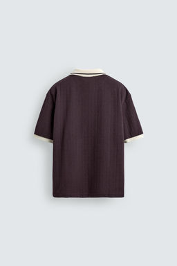 POLO JACQUARD VERTICAL BORDADO / Granate - Zara фото 8