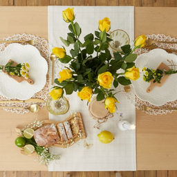 Дорожка на стол Этель Wild flowers, 40?149 см, 100% хлопок, репс 220 г/м?