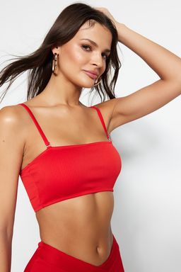 TRENDYOLMILLA Siyah Straplez Dokulu Bikini Ustu TBESS21BU0061 фото 8