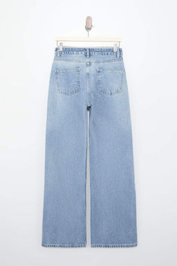 Gri Yuksek Bel Genis Paca Wide Leg Palazzo Jeans TWOAW26JE00066 - Trendyolmilla фото 8