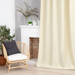 Штора портьерная «Этель. Классика», светло-бежевая, на шторной ленте, 270×300 см