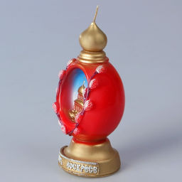 Свеча декоративная Пасхальное яйцо с храмом