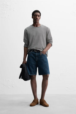 LIMITED EDITION STRAIGHT-LEG DENIM BERMUDA SHORTS