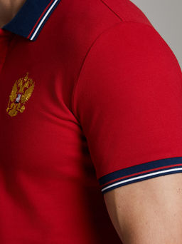 Поло мужское RUSSIA 65M-RR-1497 RED-N-ROCKS