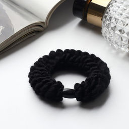 Цена за 8 шт. Резинка для волос «Спорт», строчка стиль, 5 см, чёрная