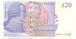 Банкнота 20 фунтов 2006 года Великобритания