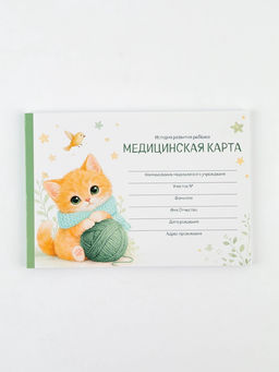 Медицинская карта ребенка А5, 60 листов. Форма №112/у «Котик»