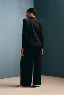 PANTAL?N PINZAS CON LANA WILLY CHAVARRIA X ZARA / Negro