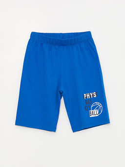 Beli Lastikli Bask?l? Erkek ?ocuk Pijama ?ort 2li - Waikiki фото 2