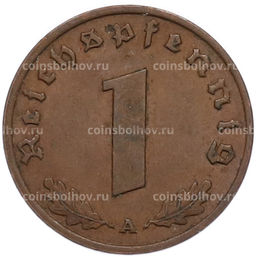 Монета 1 рейхспфенниг 1937 года A Германия