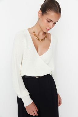 Bordo Kruvaze Triko Kazak TWOAW21KZ1277 - Trendyolmilla фото 18