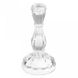 Подсвечник стеклянный "Вивьен" h16,5см, чаша д3см, h1,8см, основание д8,2см, в коробке (Китай)