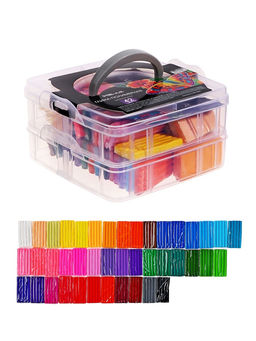 Набор глина полимерная запекаемая Calligrata, 42 по 20 г, с аксессуарами, в кейсе