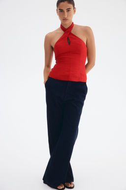 Top halter en mezcla de lino - H&m фото 6