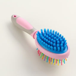 Двусторонняя щётка - расческа с волнистыми зубьями, средняя, 6 х 19 см, розовая - Пижон фото 2