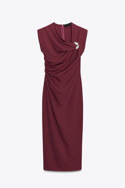 GOLD APPLIQUE MIDI DRESS - Zara фото 7