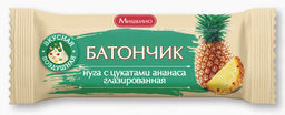 Конфеты (045/666) НУГА с цукатами ананаса глазированные вес 1000 г (Мишкино)