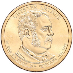 Монета 1 доллар 2012 года (Р) США 21-й президент США Честер Артур