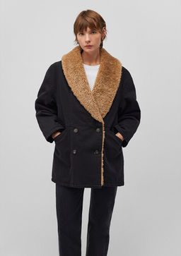 Suni Kurk Detayl? Antrasit Denim Ceket - Mavi фото 2