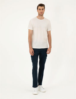 Lacivert Regular Fit Kargo Pantolon