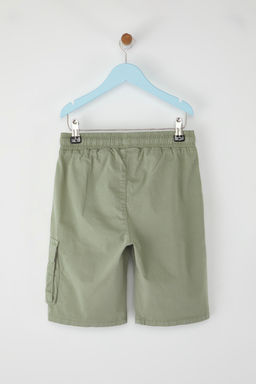 Ac?k Haki Pamuklu Basic Lastikli Cep Detayl? Erkek Cocuk Sort&Bermuda TKDSS25JE00006 - Trendyolmilla фото 3