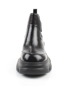 01-H23B-40AA BLACK Ботинки демисезонные женские (натуральная кожа, байка)