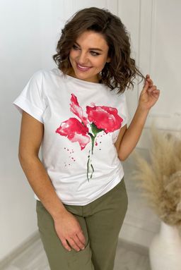 Футболка Rumoda 2061 белый/коралл фото 6