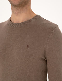 Vizon Melanj Slim Fit Bisiklet Yaka Basic Triko Kazak - Pierre cardin фото 7