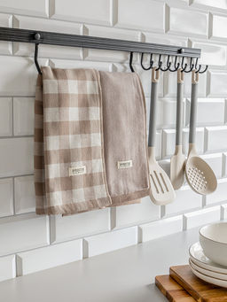 Набор кухонных полотенец 2шт 40x60 бежевый хлопок