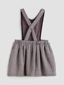 V Yaka Fiyonk Detayl? K?z ?ocuk Salopet Elbise