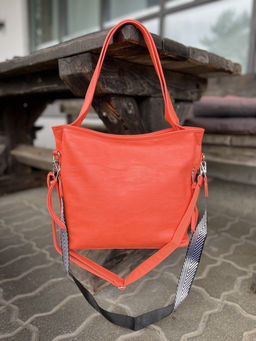 Женская сумка шоппер из эко кожи 0010 Оранжевый