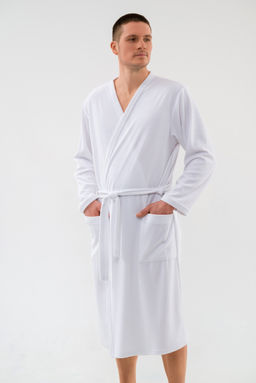 Халат мужской из махры Ренат белый - Амадэль фото 3