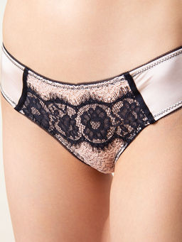 Женские бежевые трусы с кружевом (арт. 1369LUS) - Indefini фото 2