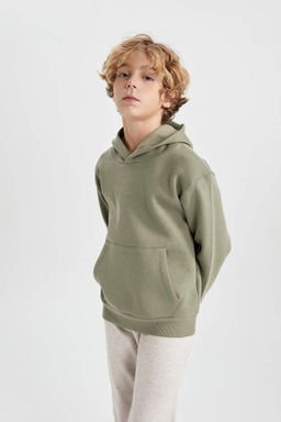 Толстовка с капюшоном стандартного кроя для мальчика - Defacto фото 3