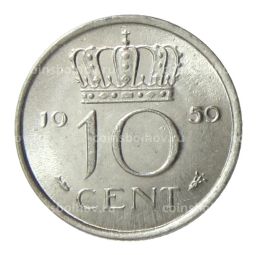 10 центов 1959 года Нидерланды