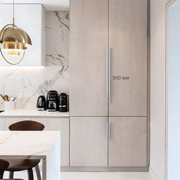 Ручка CAPPIO RT001CP, L=500 мм, м/о 288 мм, цвет матовый хром