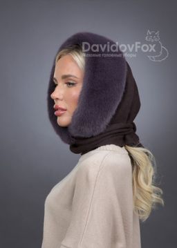 Платок трикотаж экомех браун - Davidovfox фото 2