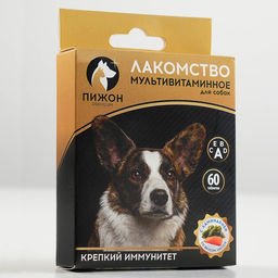 Лакомство для собак Пижон. Крепкий иммунитет с ламинарией, со вкусом лосося, 60 таб