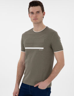 Haki Slim Fit Ti__rt - Pierre cardin фото 3